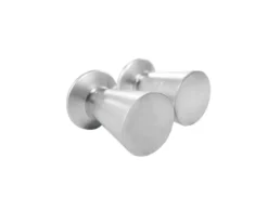 Knott trapez 13 mm matt krom - 2 stk.