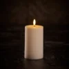 Kubbelys med 3D LED-flamme H12,5 cm