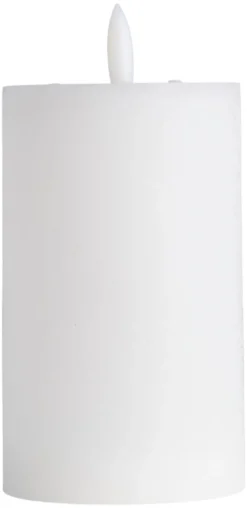Kubbelys med 3D LED-flamme H12,5 cm