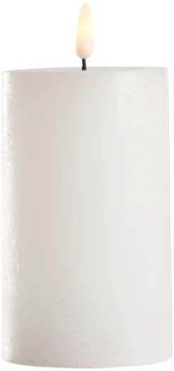 Kubbelys med 3D LED-flamme H12,5 cm