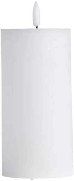 Kubbelys med 3D LED-flamme H15 cm