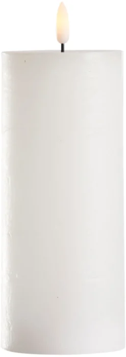 Kubbelys med 3D LED-flamme H15 cm