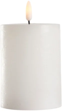 Kubbelys med 3D LED-flamme H10 cm