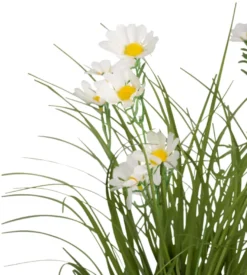 Kunstgress med margerittblomster 50 cm