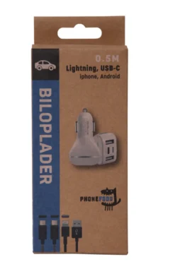 Lader 12V til bilen med USB-C