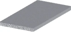 Listprofil flat aluminium - 2 x 15 mm x 2 meter