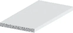 Listprofil flat hvit - 2 x 25 mm x 1 meter