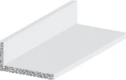 Listprofil hvit - 10 x 15 mm x 1 meter