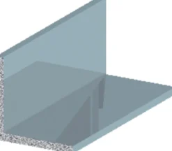 Listprofil vinkel sølv - 15 x 15 mm x 2 meter