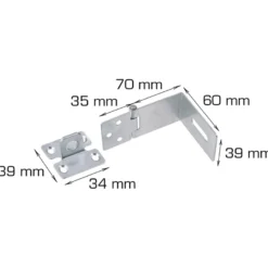 Låsebeslag 150 mm