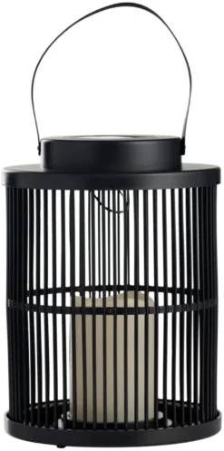 Lykt med solcelle svart 18 x 18 x 25 cm - Garden®