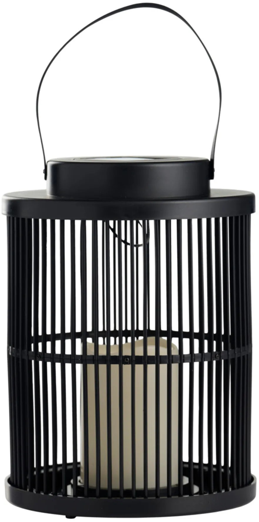 Lykt med solcelle svart 18 x 18 x 25 cm - Garden®