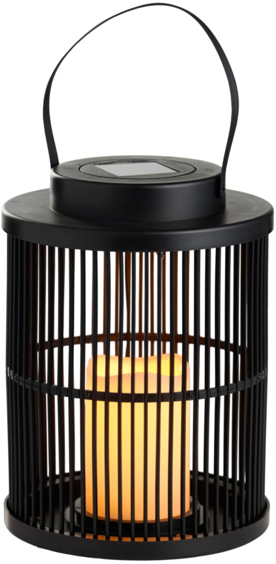 Lykt med solcelle svart 18 x 18 x 25 cm - Garden®