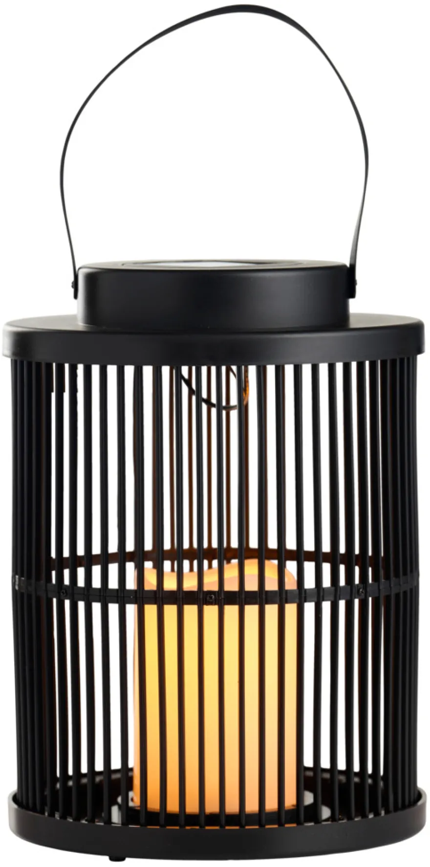 Lykt med solcelle svart 18 x 18 x 25 cm - Garden®