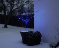 Lysslynge 100 LED-pærer blå 9,9 meter