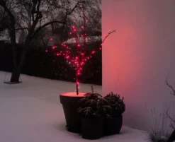 Lysslynge 100 LED-pærer rød 9,9 meter