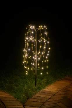 Lystre hengepil med 140 LED-pærer H100 cm