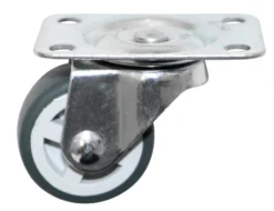 Møbelhjul dreibart med plate grå 30 mm