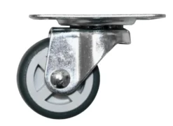 Møbelhjul dreibart med plate grå 30 mm
