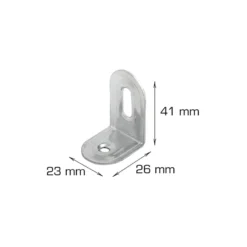 Møbelvinkel 41 x 26 x 23 mm - 4 stk.