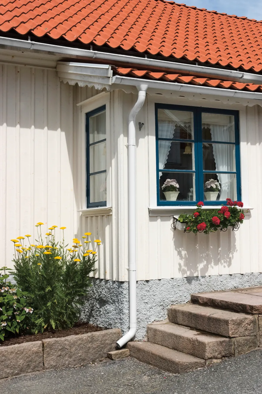 Nedløpsrør 90 x 4000 mm hvit