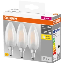 Osram LED Base mignon E14 4 W 3-pk