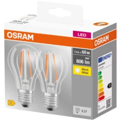 Osram LED Base standardpære E27 7 W