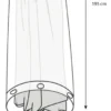 Overtrekk markedsparasoll klar plast 195 cm - Sunlife®