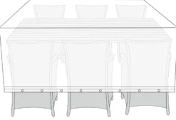 Overtrekk til hagemøbelsett L220 x B130 x H85 cm - Sunlife®