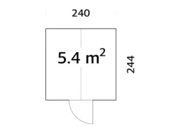 Palmako drivhus Emilia 5,4 m² - 240 x 244 cm