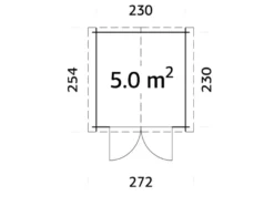 Palmako redskapsbod Petra 1 – 250 x 250 cm