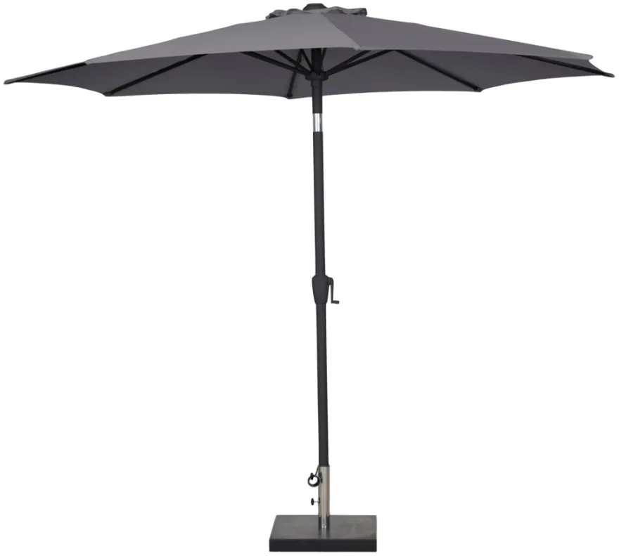 Parasoll Arizona grå m/sveiv & tilt Ø300 - Sunlife®
