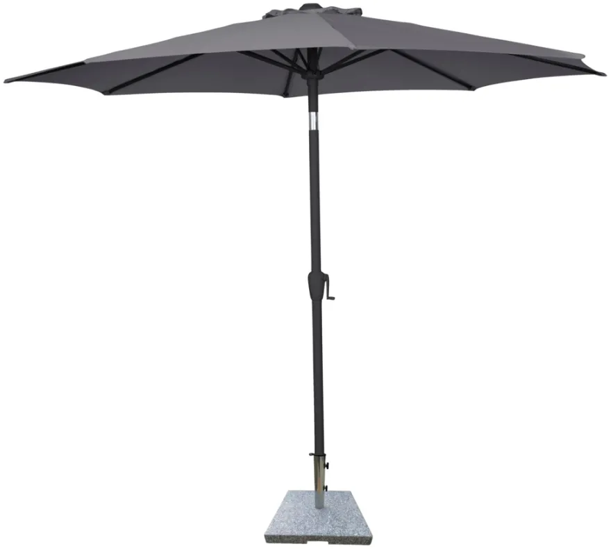 Parasoll Arizona grå m/sveiv & tilt Ø300 - Sunlife®
