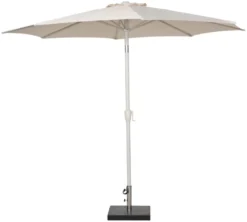 Parasoll Nevada grå m/sveiv & tilt Ø 300 cm - Sunlife®