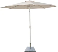 Parasoll Nevada grå m/sveiv & tilt Ø 300 cm - Sunlife®