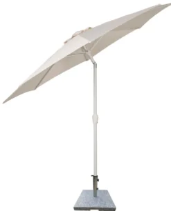Parasoll Nevada grå m/sveiv & tilt Ø 300 cm - Sunlife®