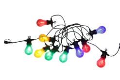 Partykjede med 10 LED-pærer i multifarger