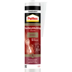 Pattex sanitær- og byggsilikon klar 280 ml