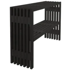Plantebord svart 115 × 32 × 80 cm