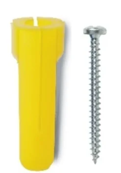 Plastplugg inkl. skrue 5,5 x 25 mm