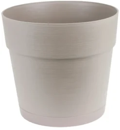 Plastpotte varm grå Ø29 cm