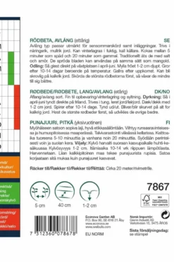 Rødbeter, lang 'Forono' stor pakke