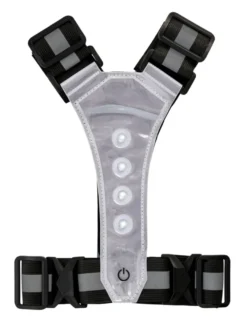 Refleksvest med LED svart/grå - Bikezone
