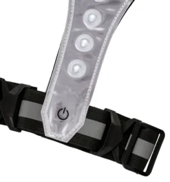 Refleksvest med LED svart/grå - Bikezone
