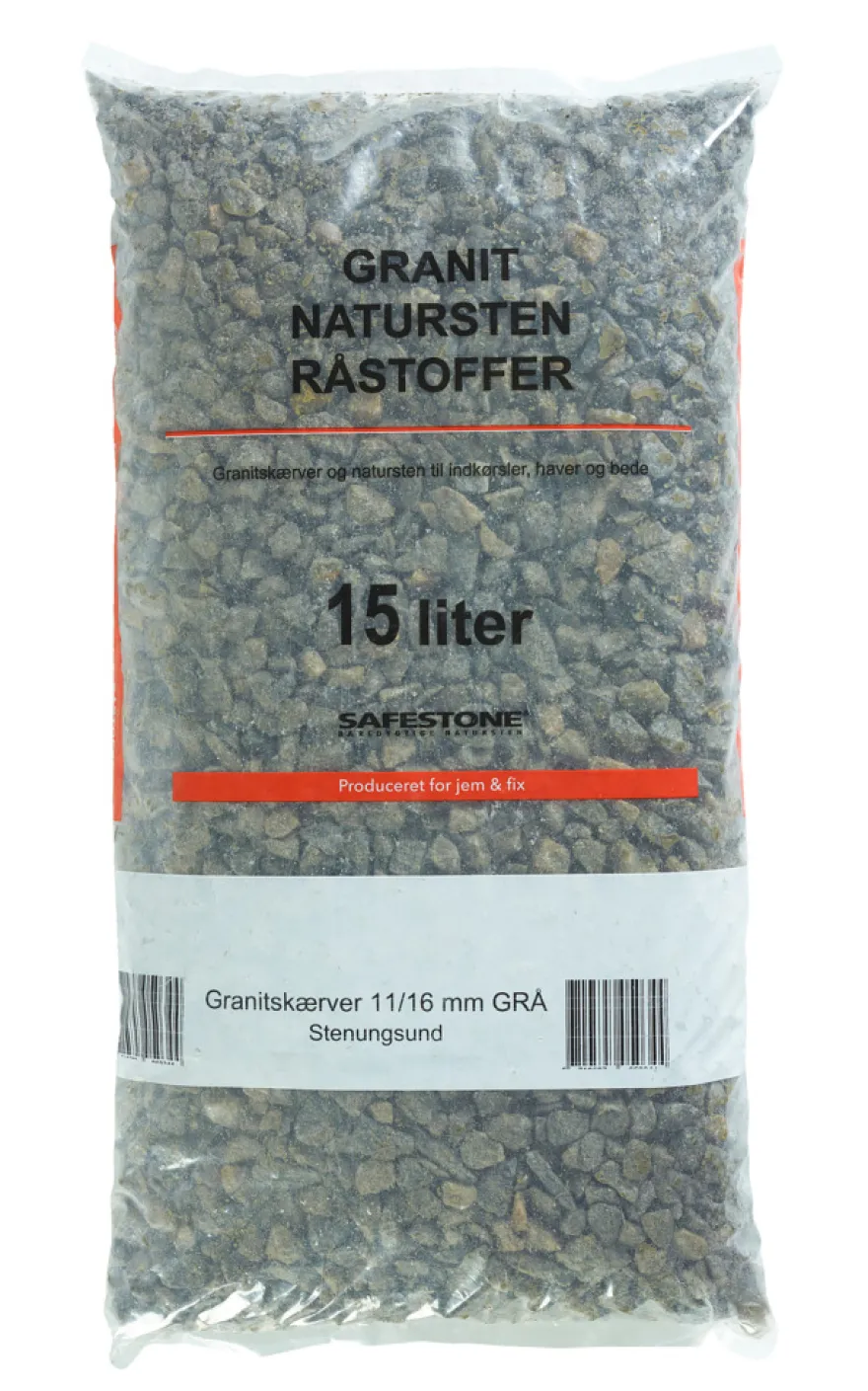 Safestone dekorstein 11/16 mm grå Stenungsund