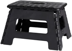 Sammenleggbar krakk svart 32 x 25 x 22 cm