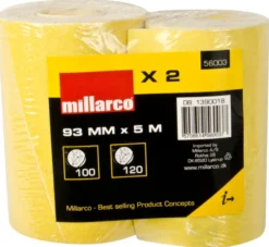 Sandpapir 2 ruller K100 + K120