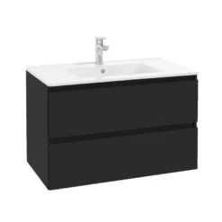 Servantskap Deluxe 80 cm matt svart - REN