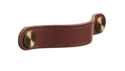 Skinnhåndtak 12,8 cm brun 2-pk.