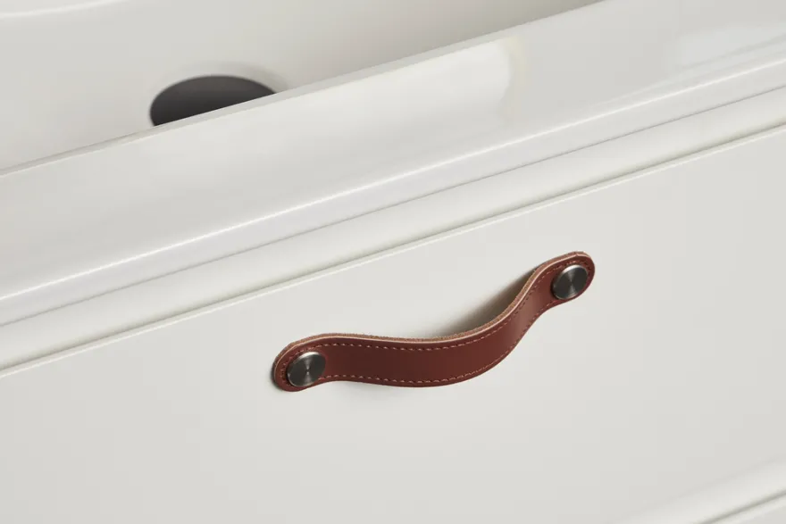 Skinnhåndtak 12,8 cm brun 2-pk.